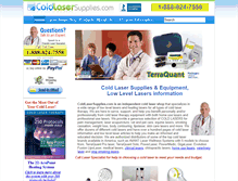 Tablet Screenshot of coldlasersupplies.com